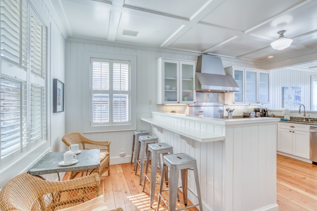 Kitchen island with high chairs