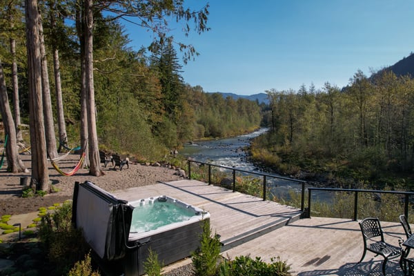 View of the Sandy River from Hot Tub